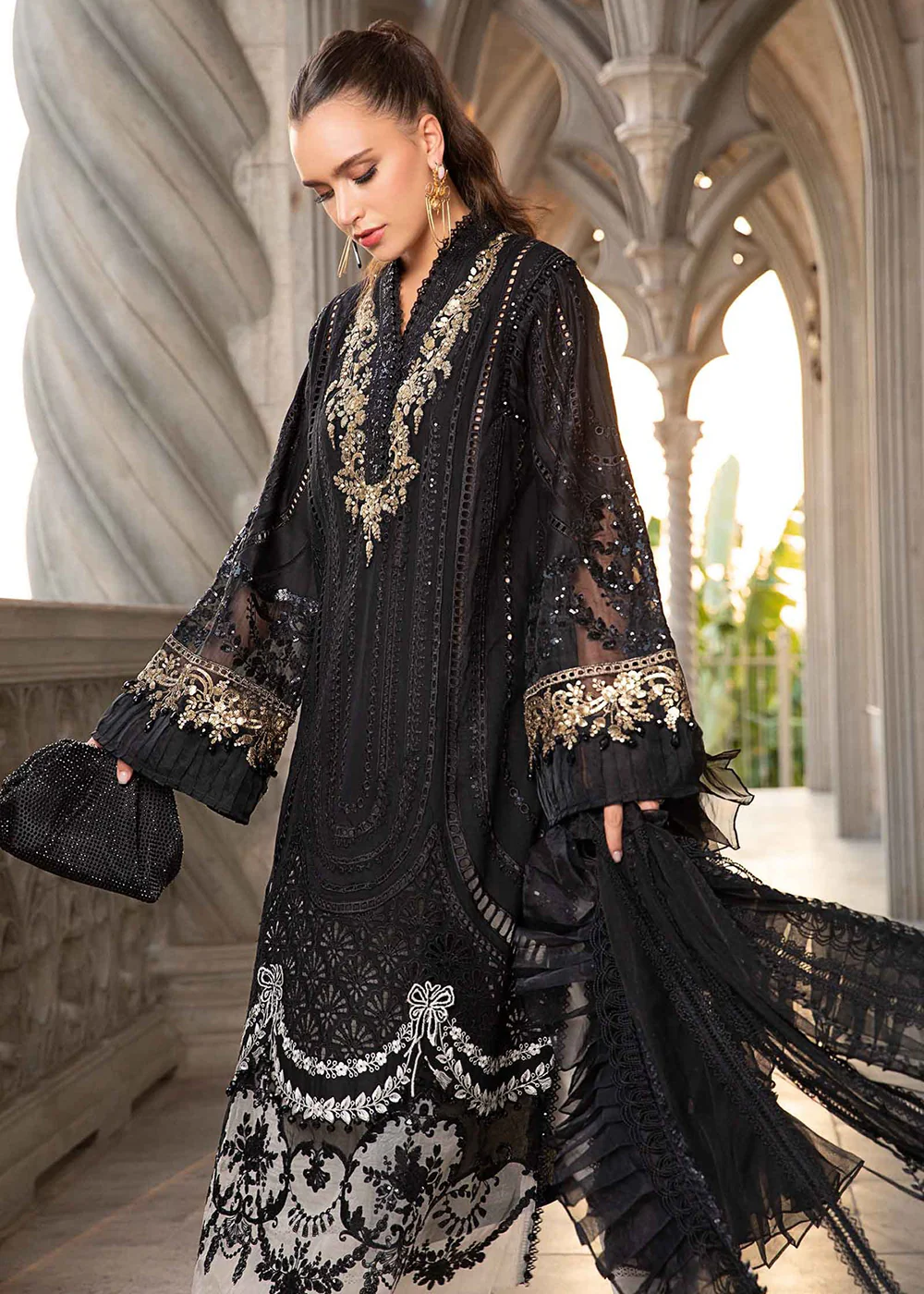 Unstitched Luxury Lawn Eid 2 Edition '24 by Maria B | EL-24-03 - Image 3