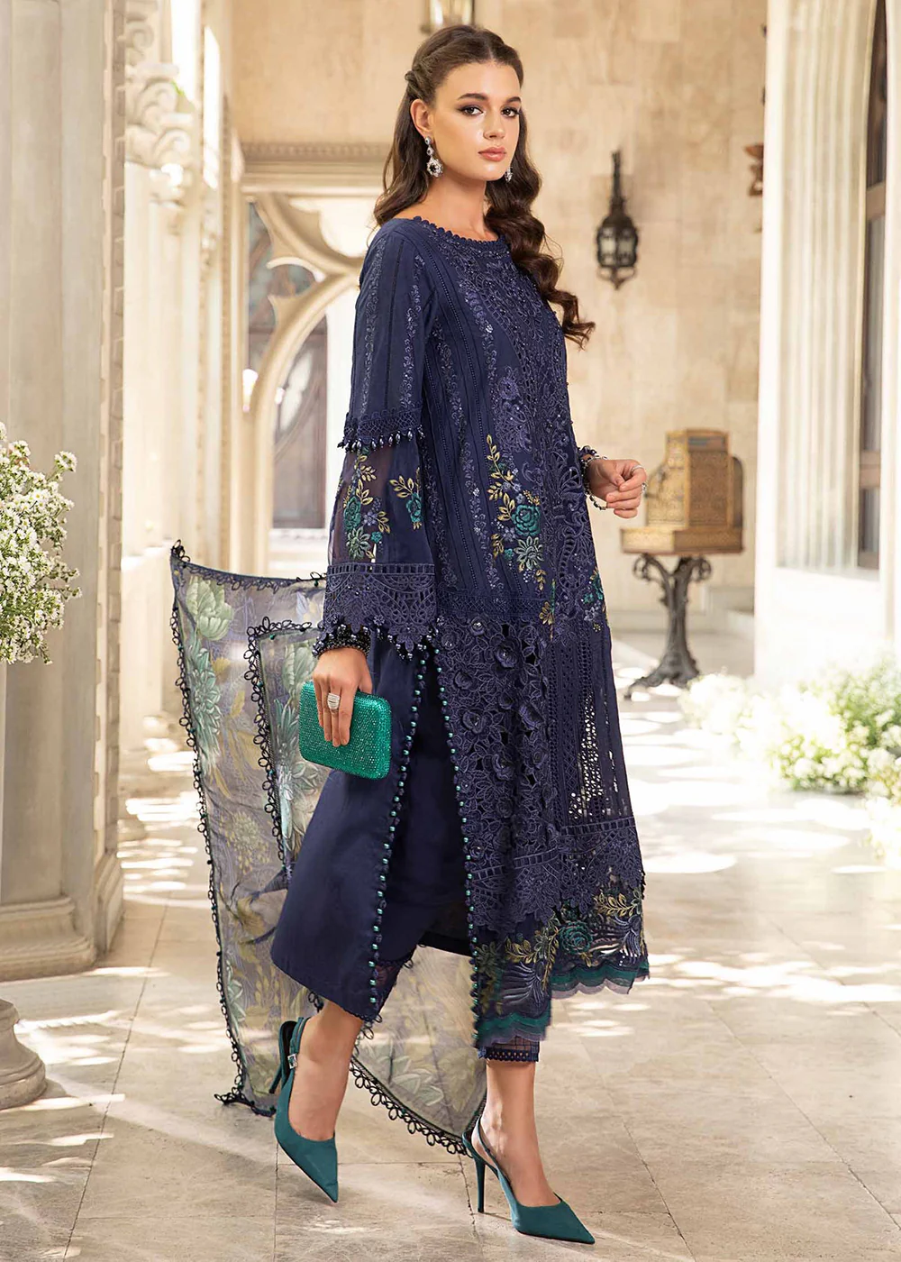 Unstitched Luxury Lawn Eid 2 Edition '24 by Maria B | EL-24-09 - Image 5