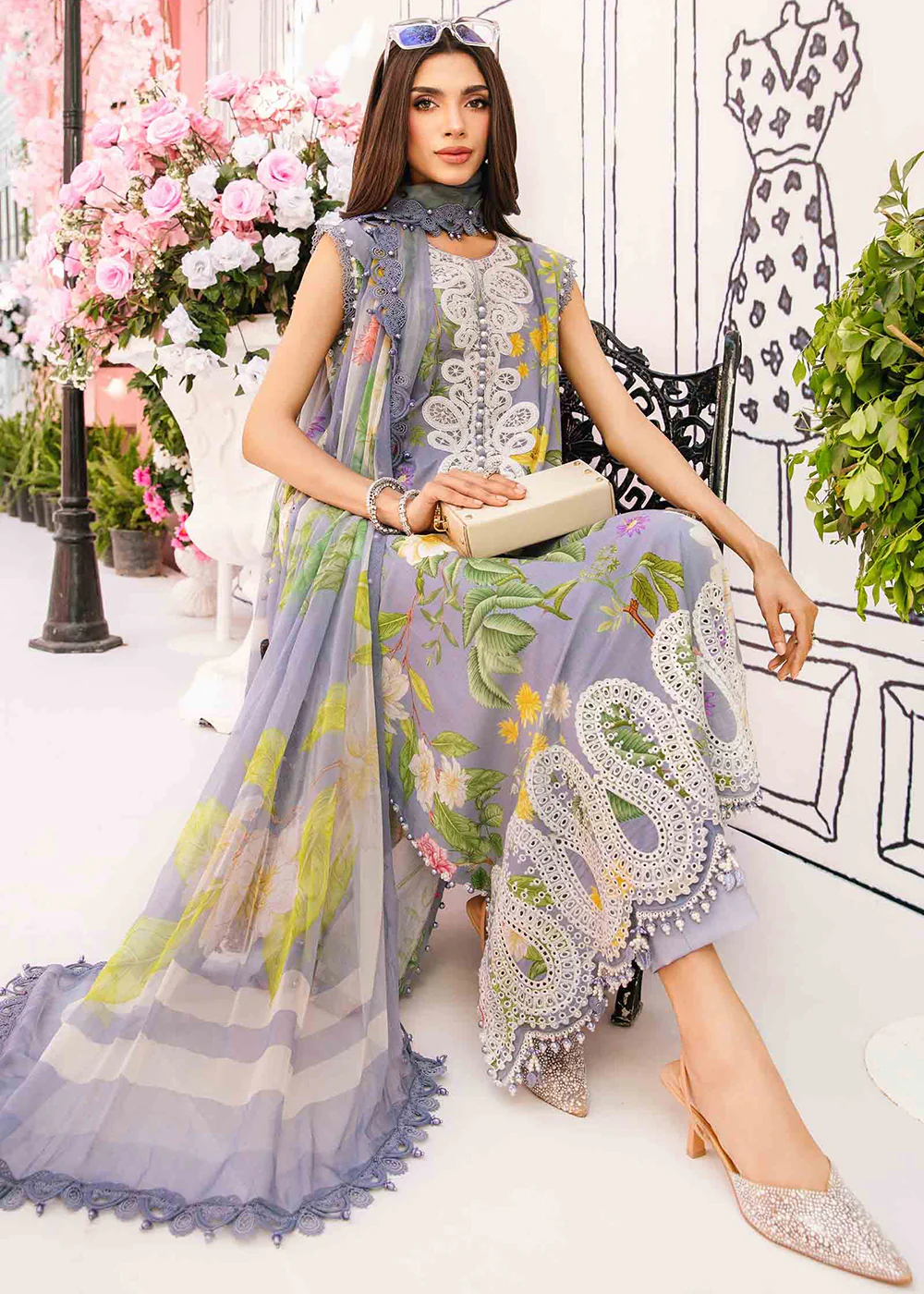 Unstitched M Prints Summer Edit '25 by Maria B | MPT-2604-A - Image 6