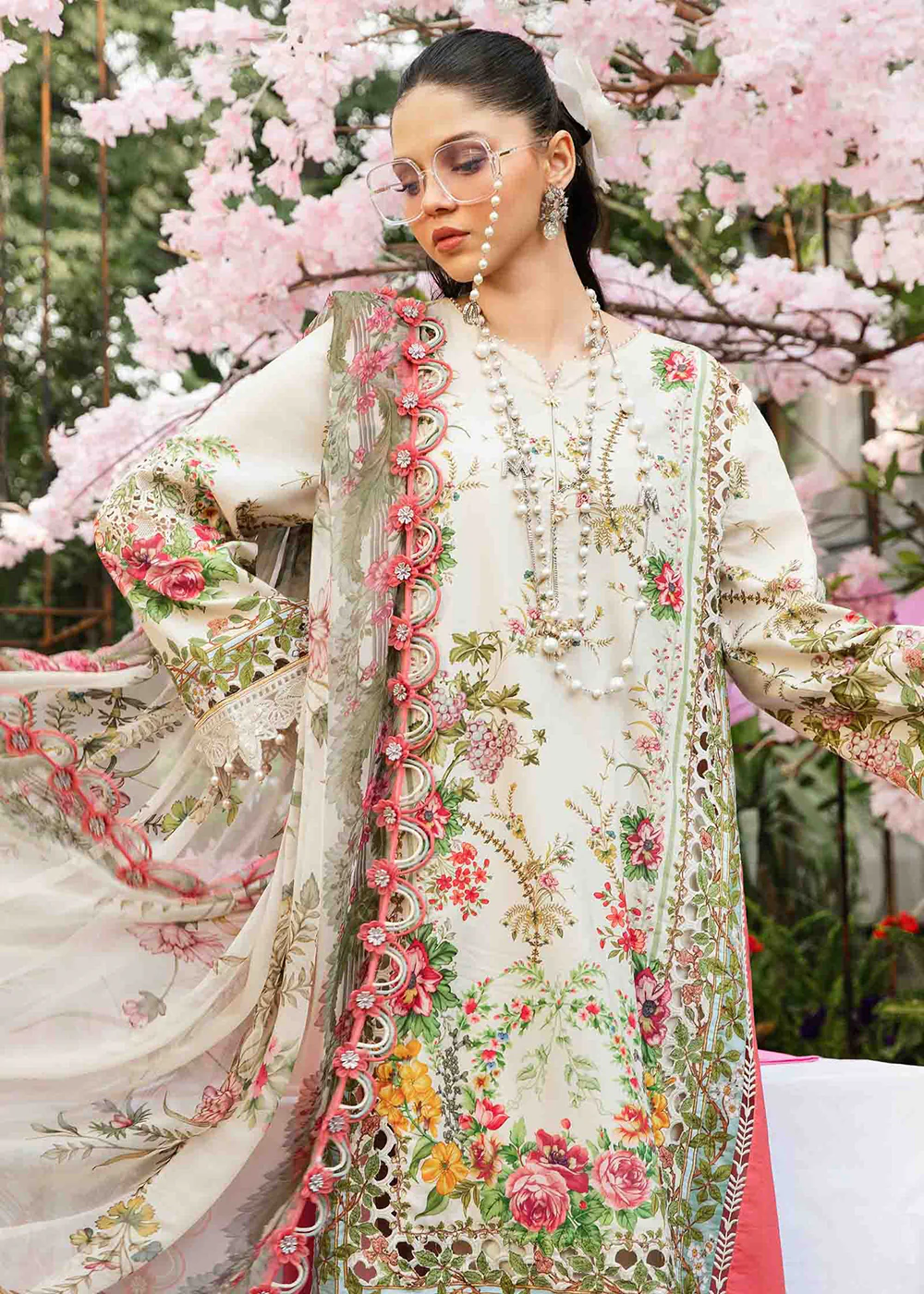 Unstitched M Prints Summer Edit '25 by Maria B | MPT-2605-A - Image 2