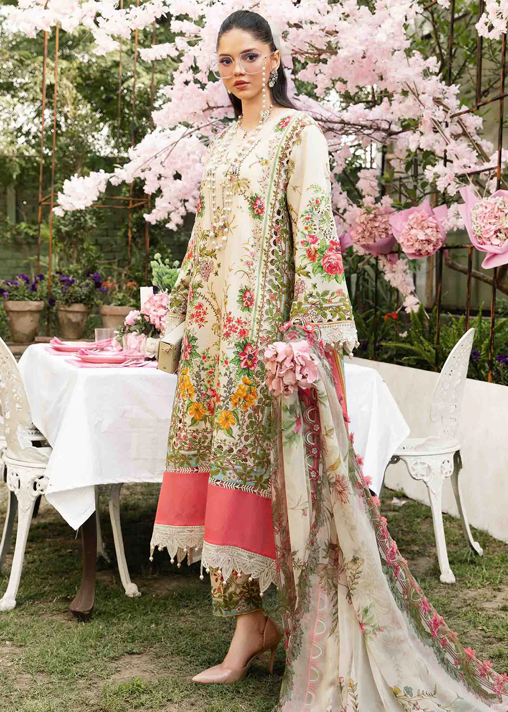 Unstitched M Prints Summer Edit '25 by Maria B | MPT-2605-A - Image 5