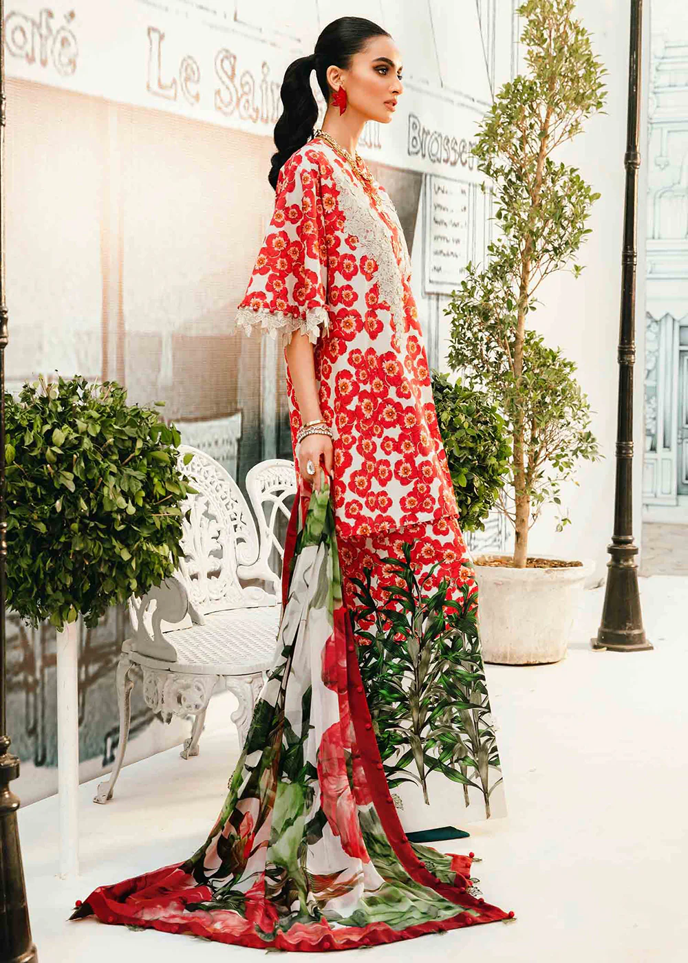 Unstitched M Prints Summer Edit '25 by Maria B | MPT-2606-B - Image 6