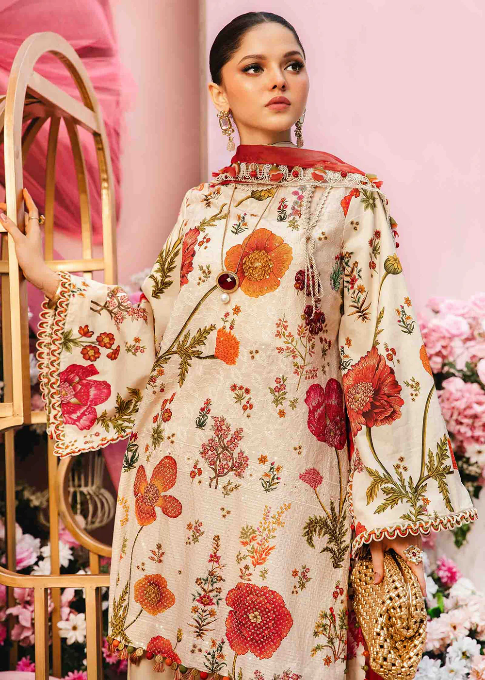 Unstitched M Prints Summer Edit '25 by Maria B | MPT-2607-A - Image 5
