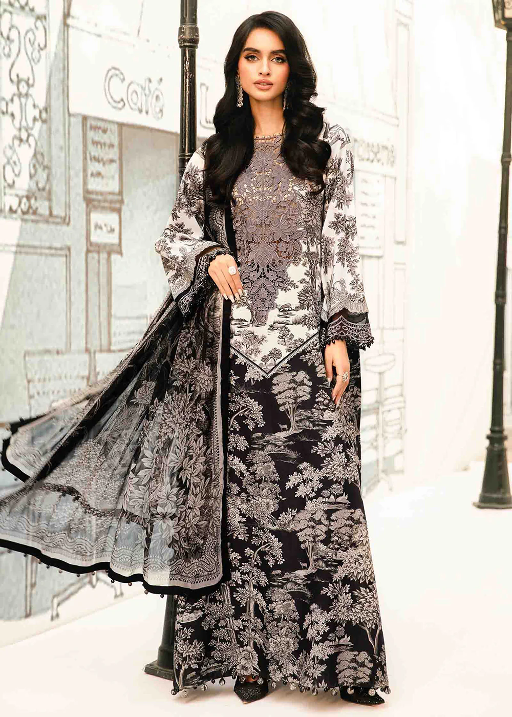 Unstitched M Prints Summer Edit '25 by Maria B | MPT-2608-B