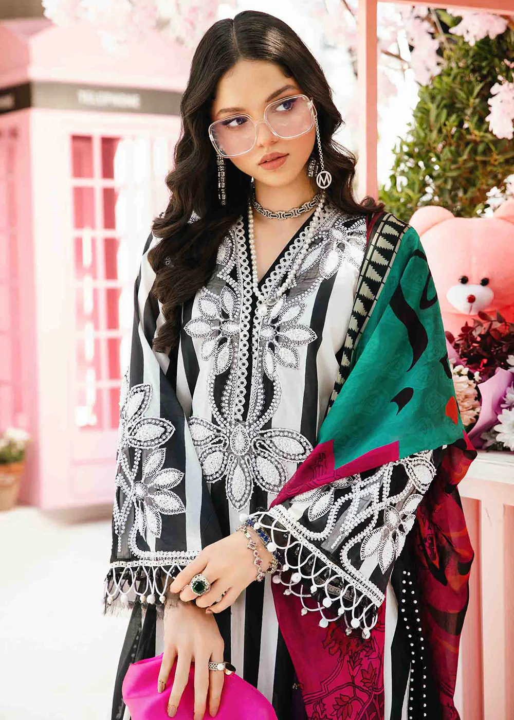 Unstitched M Prints Summer Edit '25 by Maria B | MPT-2609-B - Image 2