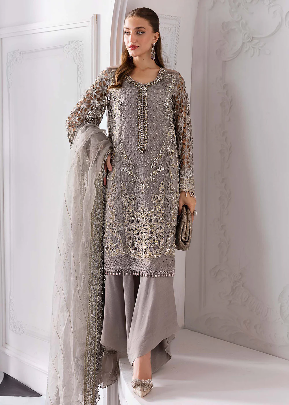 Unstitched Mbroidered Edition '25 by Maria B | BD-3006 - Image 8