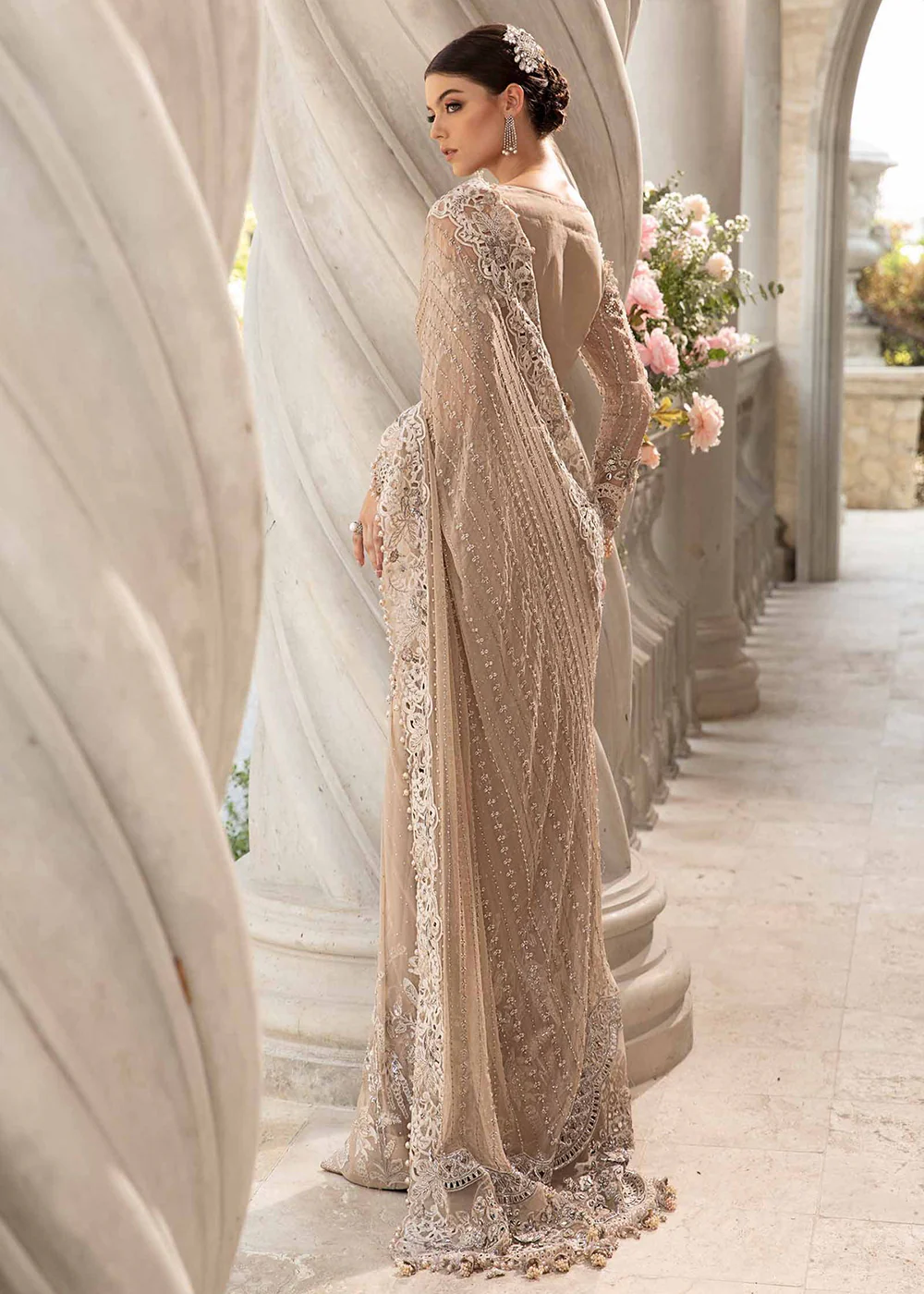 Unstitched Mbroidered Wedding Formals 2024 by Maria B | BD-2801 - Image 10