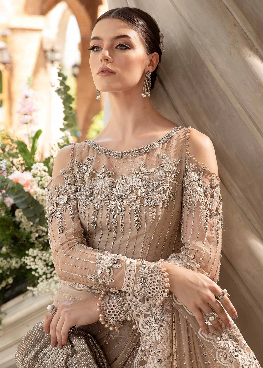 Unstitched Mbroidered Wedding Formals 2024 by Maria B | BD-2801 - Image 3