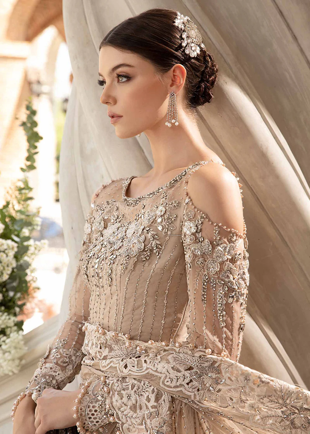 Unstitched Mbroidered Wedding Formals 2024 by Maria B | BD-2801 - Image 7