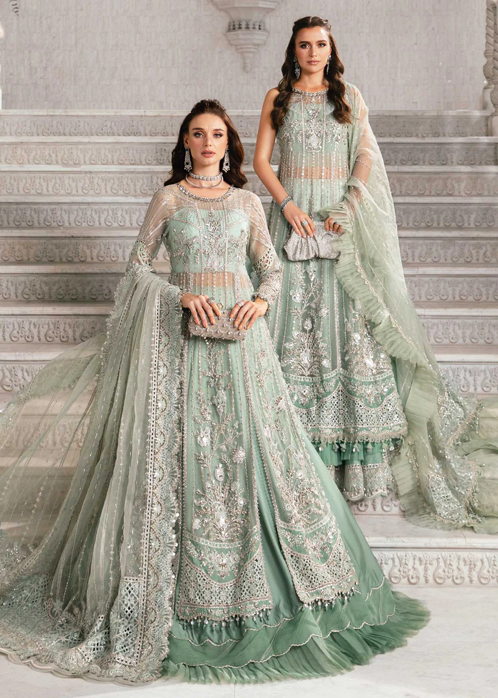 Unstitched Mbroidered Wedding Formals 2024 by Maria B | BD-2803