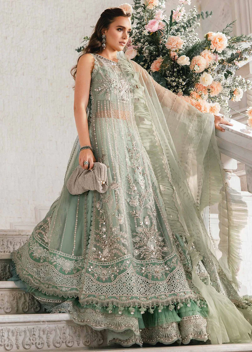 Unstitched Mbroidered Wedding Formals 2024 by Maria B | BD-2803 - Image 3