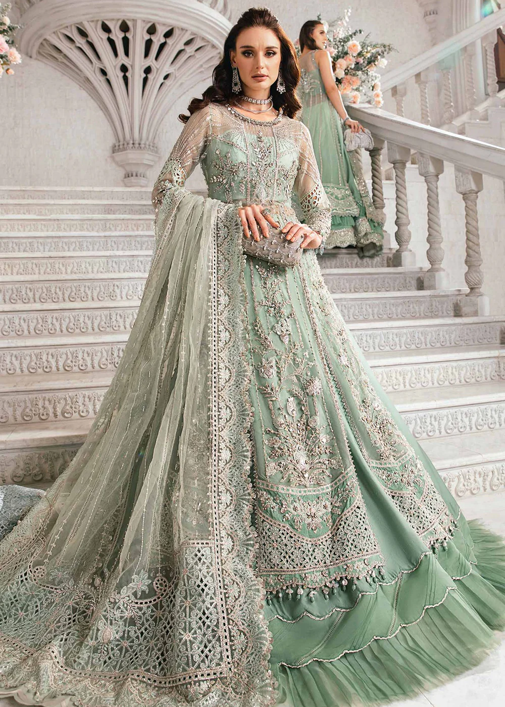 Unstitched Mbroidered Wedding Formals 2024 by Maria B | BD-2803 - Image 5