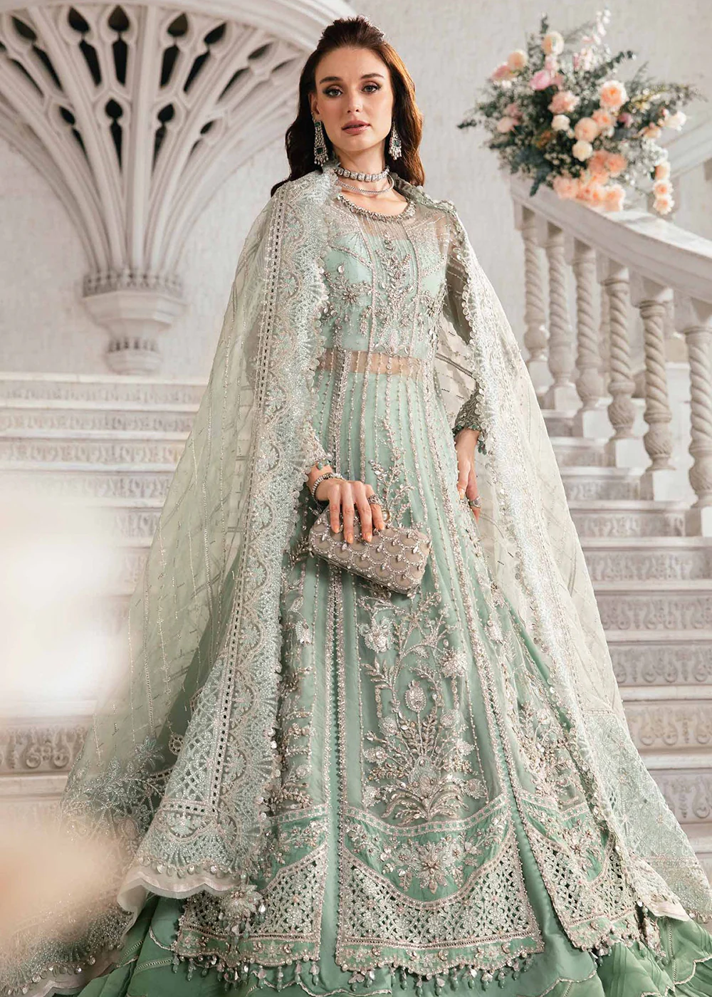 Unstitched Mbroidered Wedding Formals 2024 by Maria B | BD-2803 - Image 6