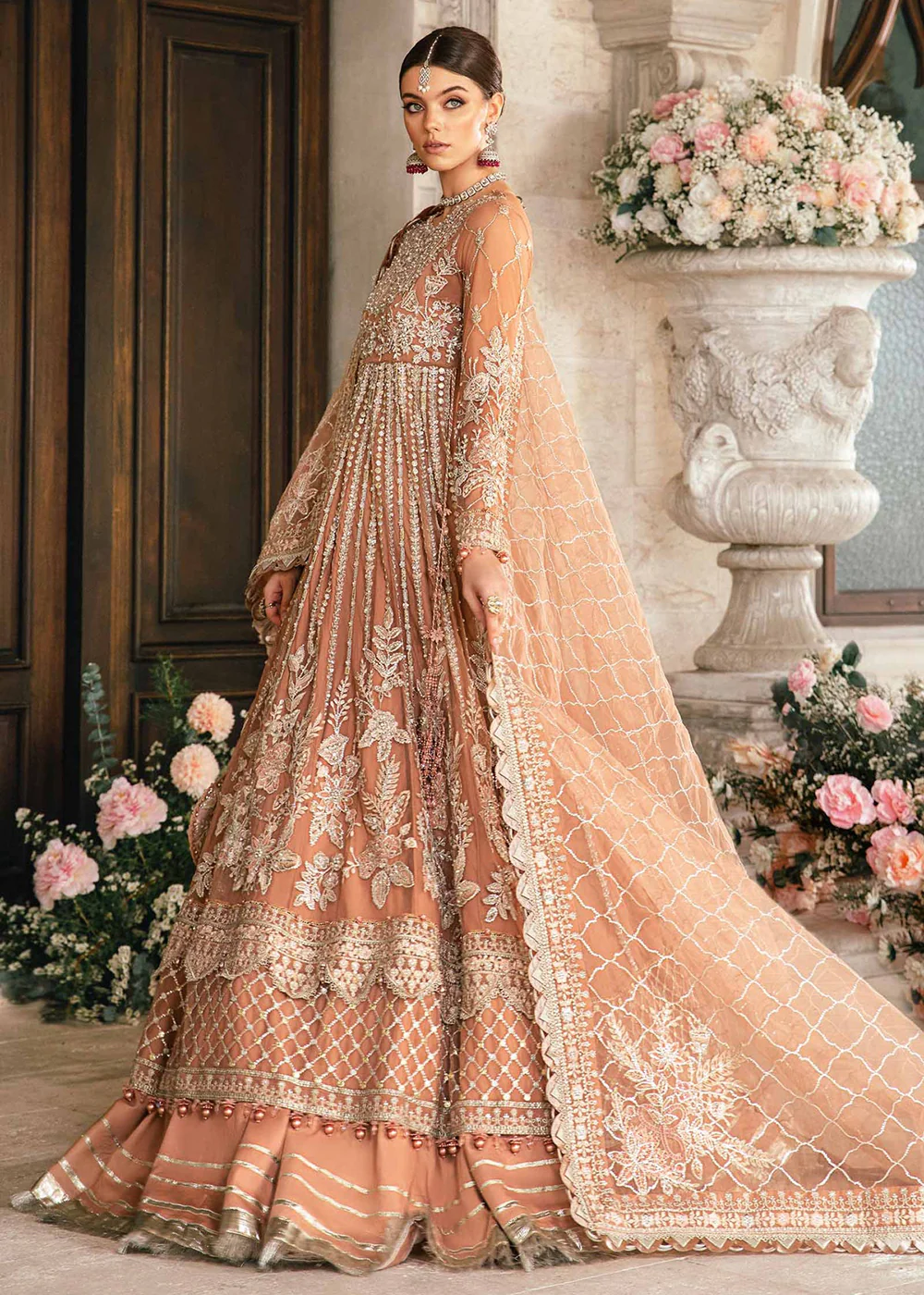 Unstitched Mbroidered Wedding Formals 2024 by Maria B | BD-2804 - Image 10