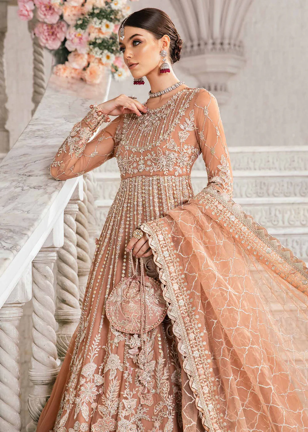 Unstitched Mbroidered Wedding Formals 2024 by Maria B | BD-2804 - Image 2