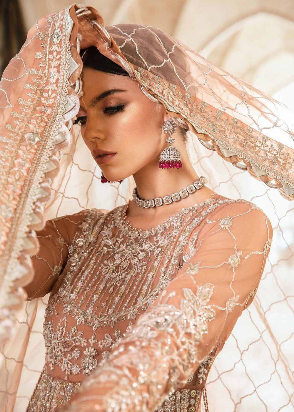 Unstitched Mbroidered Wedding Formals 2024 by Maria B | BD-2804 - Image 7