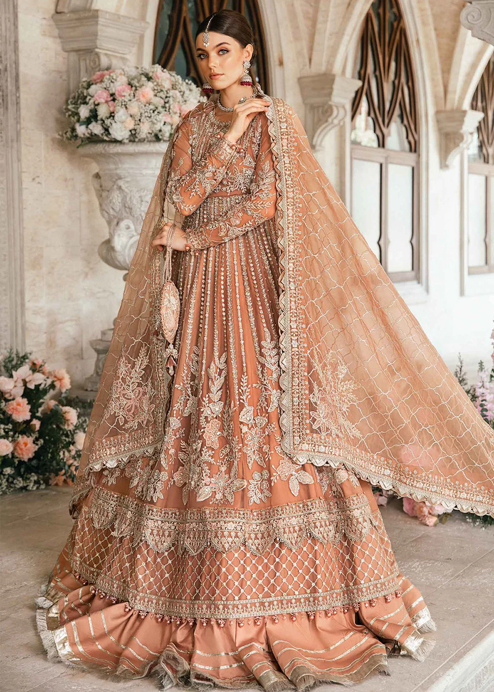 Unstitched Mbroidered Wedding Formals 2024 by Maria B | BD-2804 - Image 8