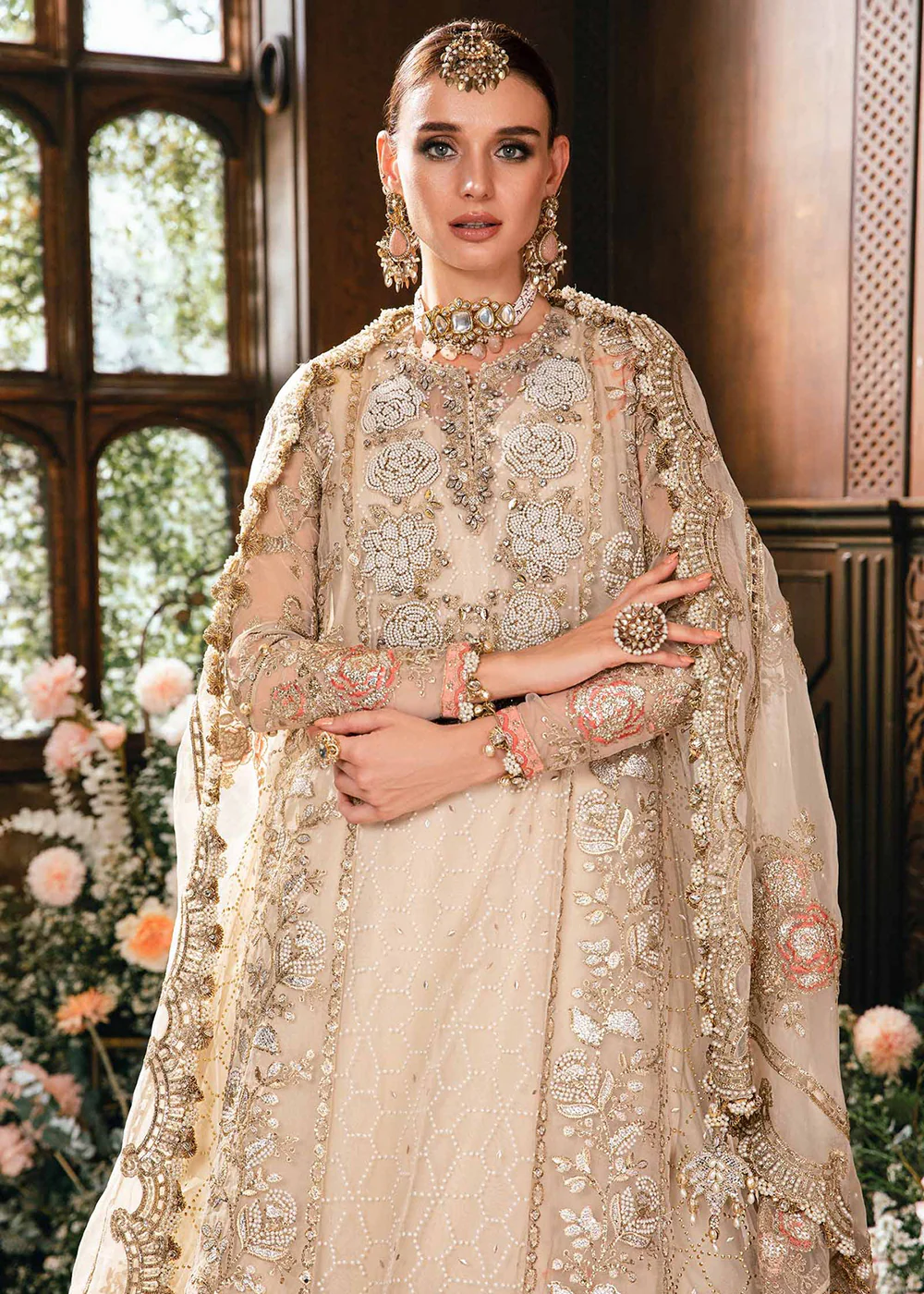 Unstitched Mbroidered Wedding Formals 2024 by Maria B | BD-2805 - Image 3