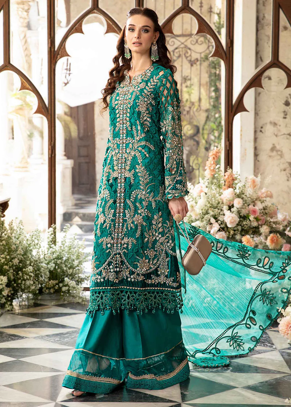 Unstitched Mbroidered Wedding Formals 2024 by Maria B | BD-2806 - Image 10