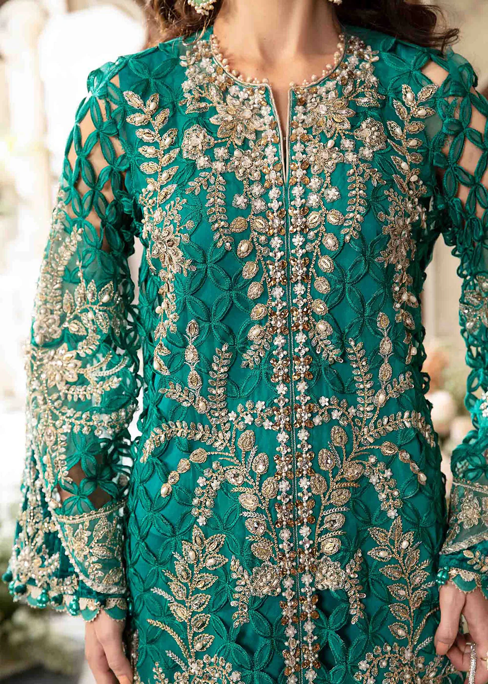 Unstitched Mbroidered Wedding Formals 2024 by Maria B | BD-2806 - Image 11