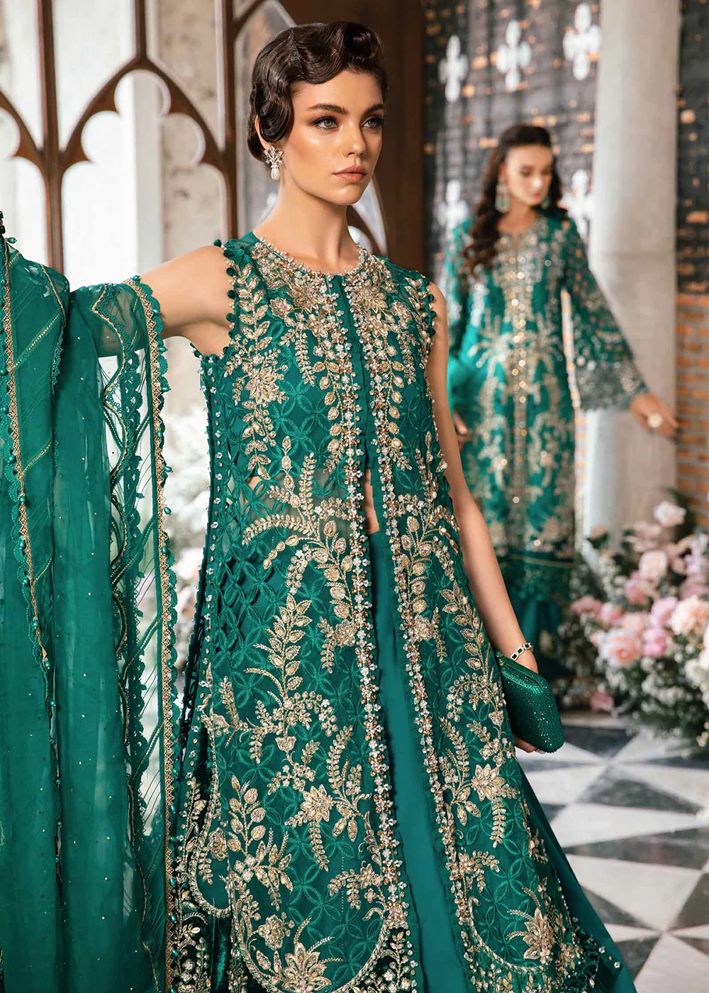 Unstitched Mbroidered Wedding Formals 2024 by Maria B | BD-2806 - Image 4