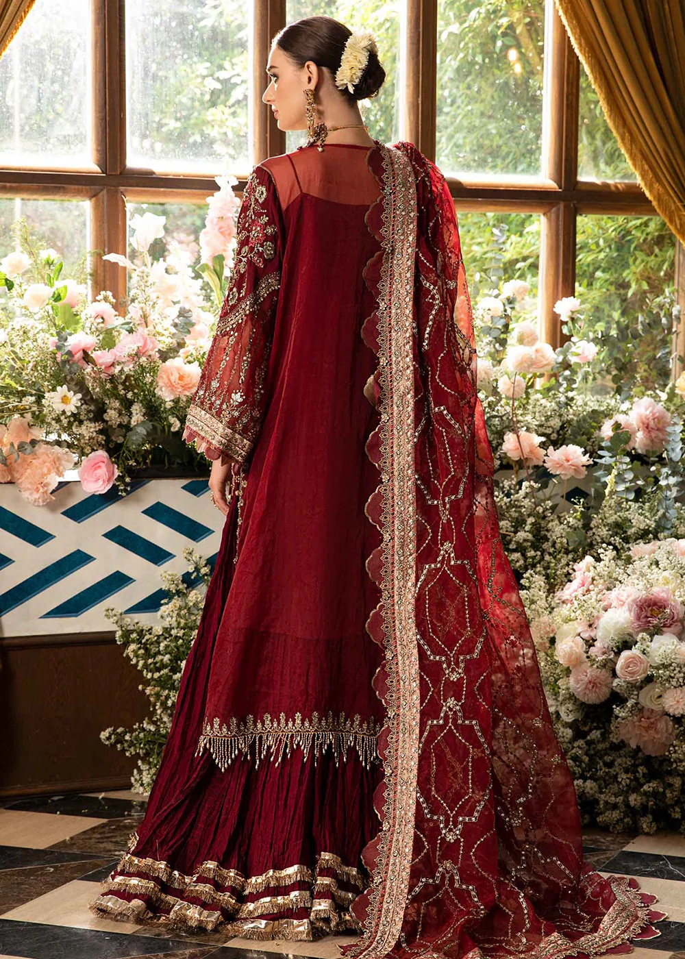 Unstitched Mbroidered Wedding Formals 2024 by Maria B | BD-2807 - Image 6