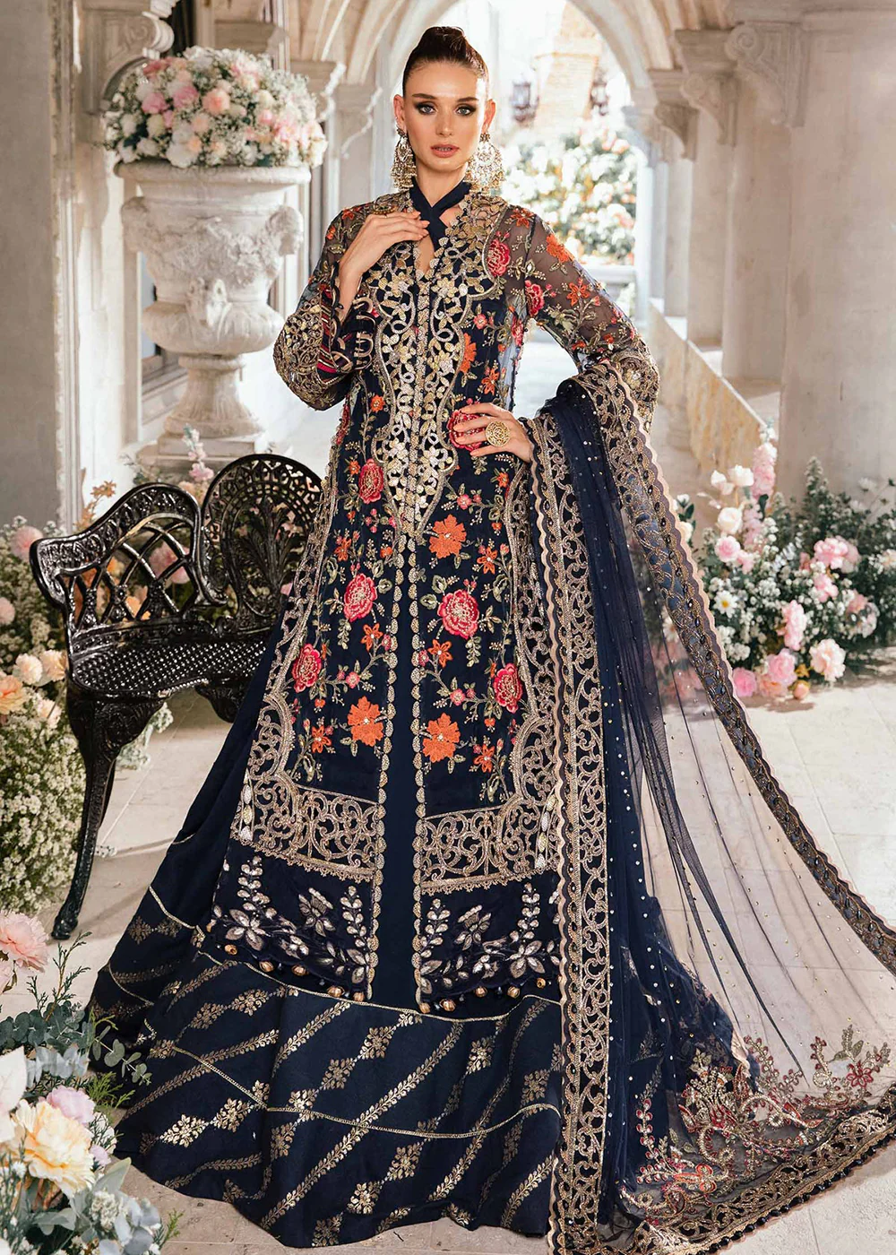 Unstitched Mbroidered Wedding Formals 2024 by Maria B | BD-2808 - Image 2
