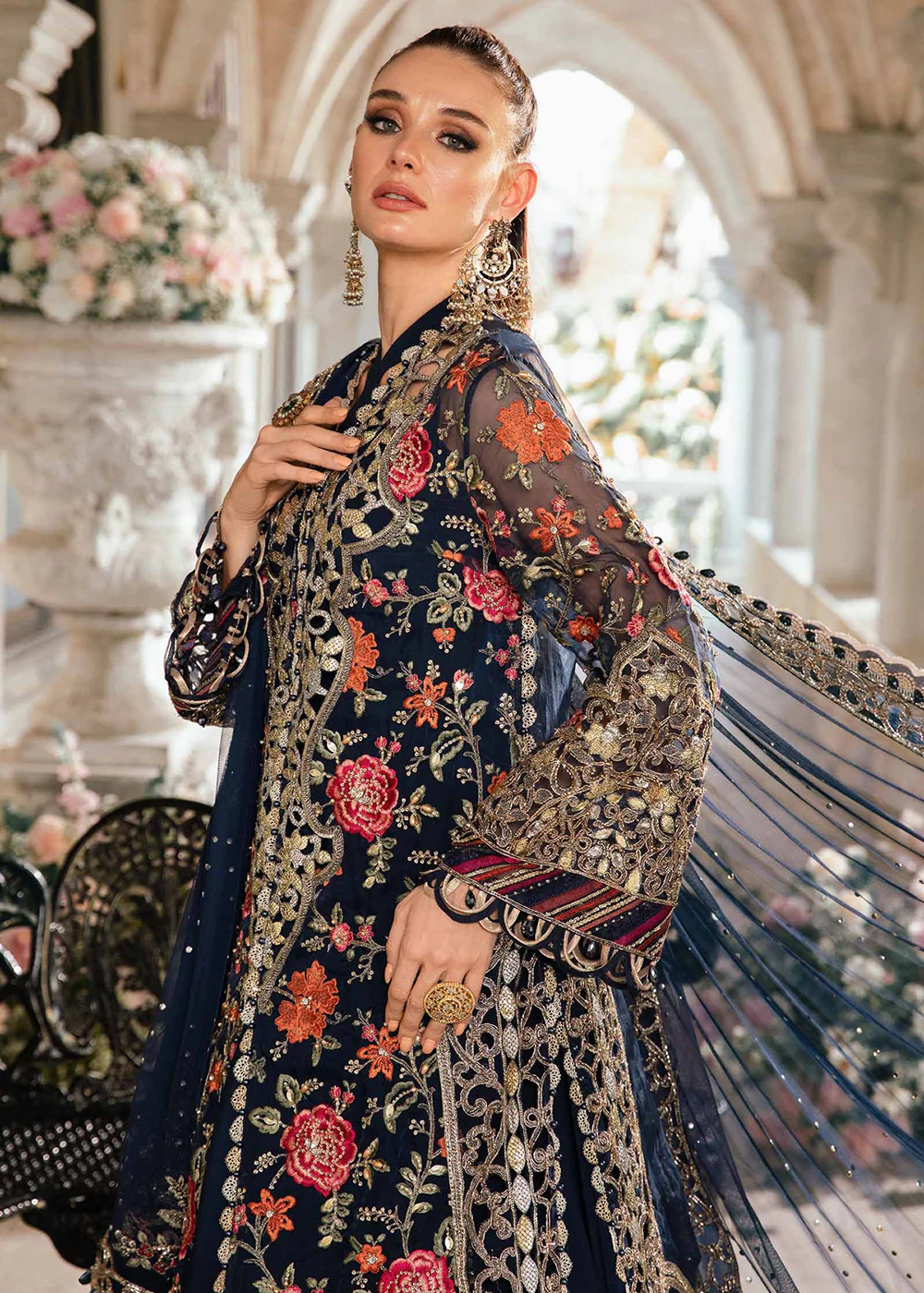 Unstitched Mbroidered Wedding Formals 2024 by Maria B | BD-2808 - Image 3