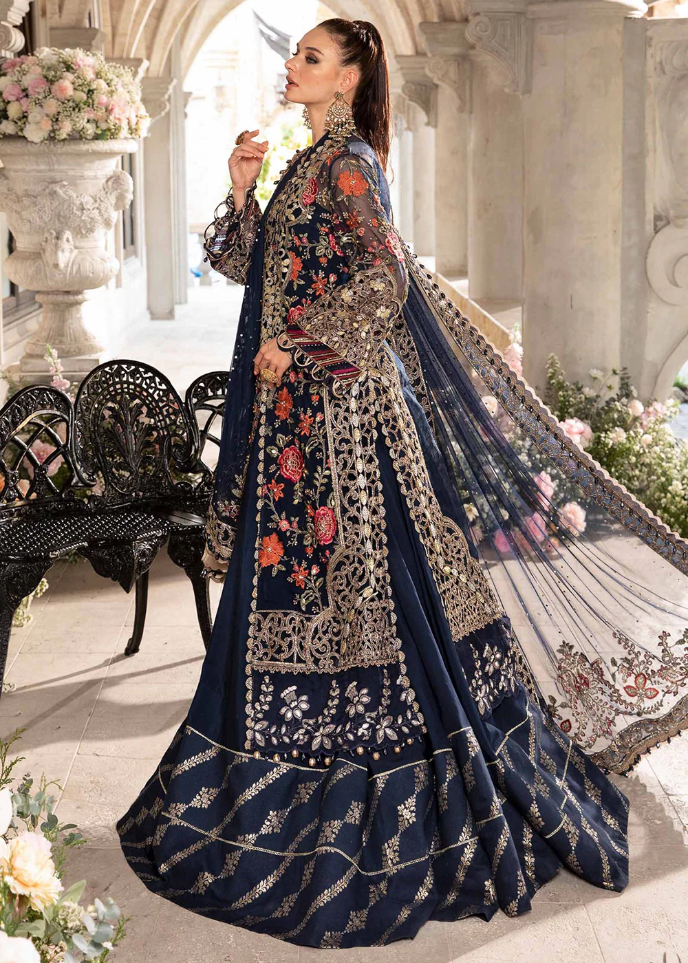 Unstitched Mbroidered Wedding Formals 2024 by Maria B | BD-2808 - Image 5