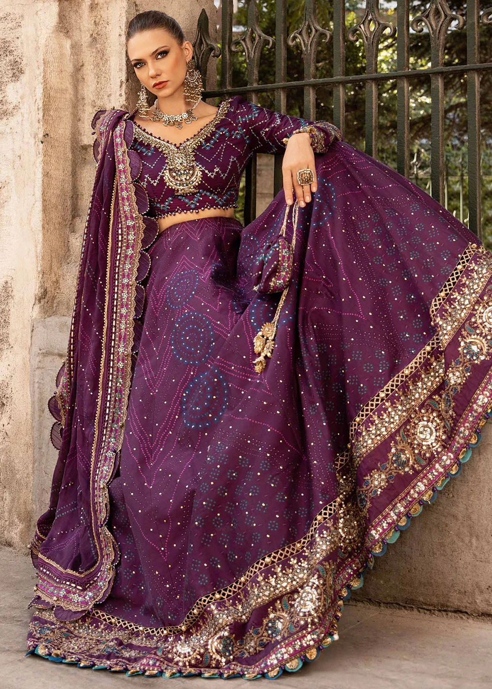 Unstitched Sateen Formals '24 by Maria B | CST-802 - Image 3