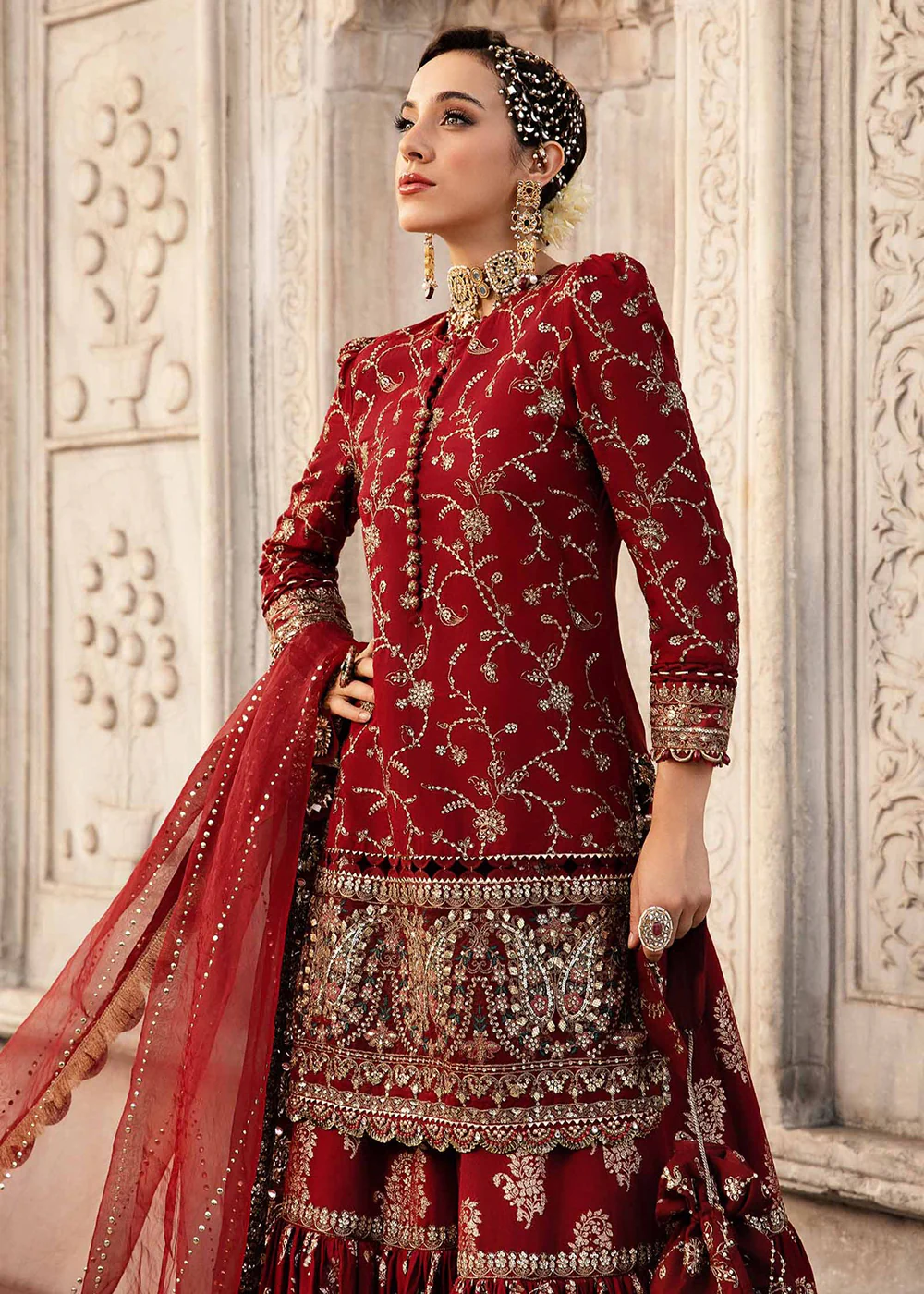 Unstitched Sateen Formals '24 by Maria B | CST-807 - Image 2