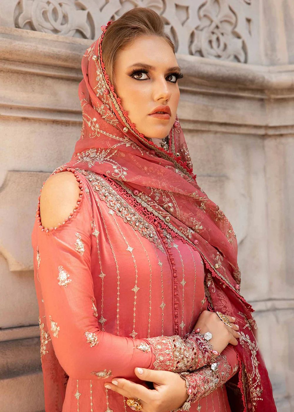 Unstitched Sateen Formals '24 by Maria B | CST-809 - Image 2