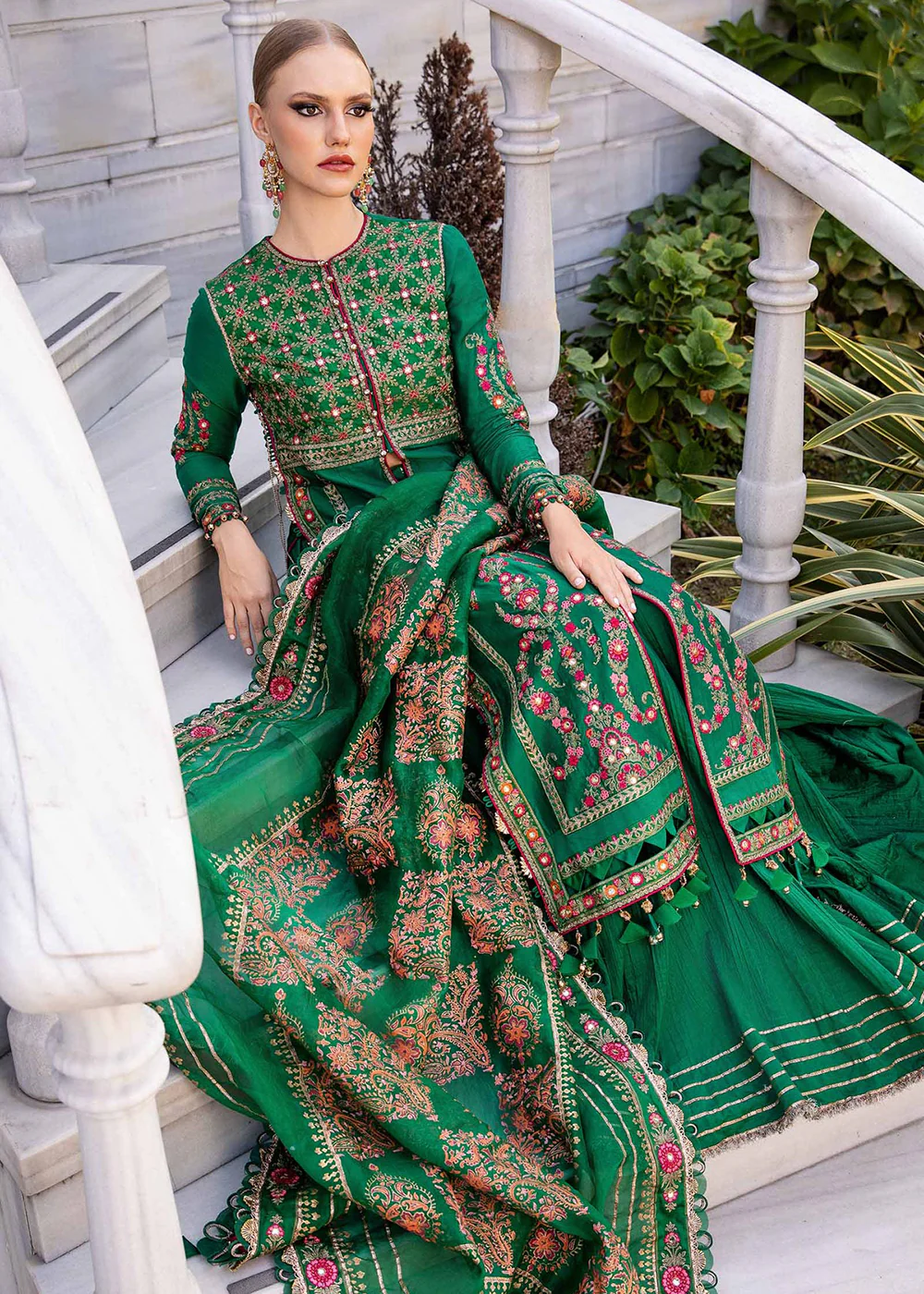 Unstitched Sateen Formals '24 by Maria B | CST-811 - Image 3