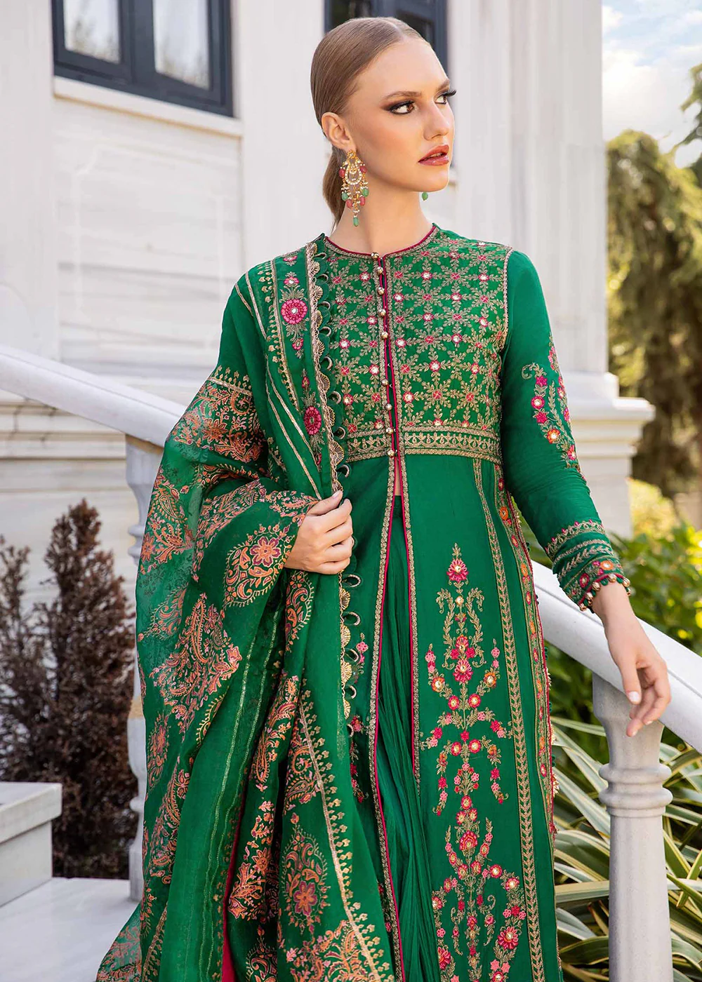 Unstitched Sateen Formals '24 by Maria B | CST-811 - Image 5