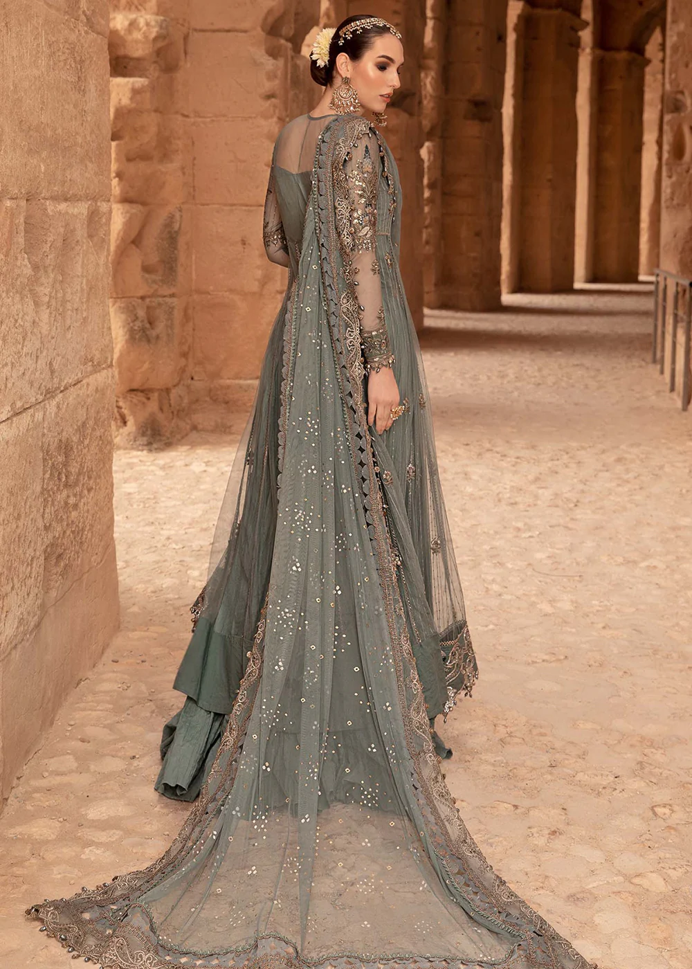 Unstitched Voyage a' Luxe Lawn '24 by Maria B | D-2403-A - Image 3