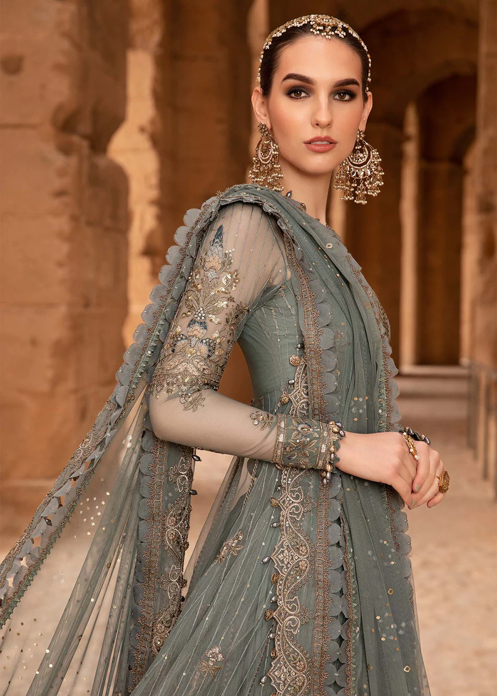 Unstitched Voyage a' Luxe Lawn '24 by Maria B | D-2403-A - Image 4