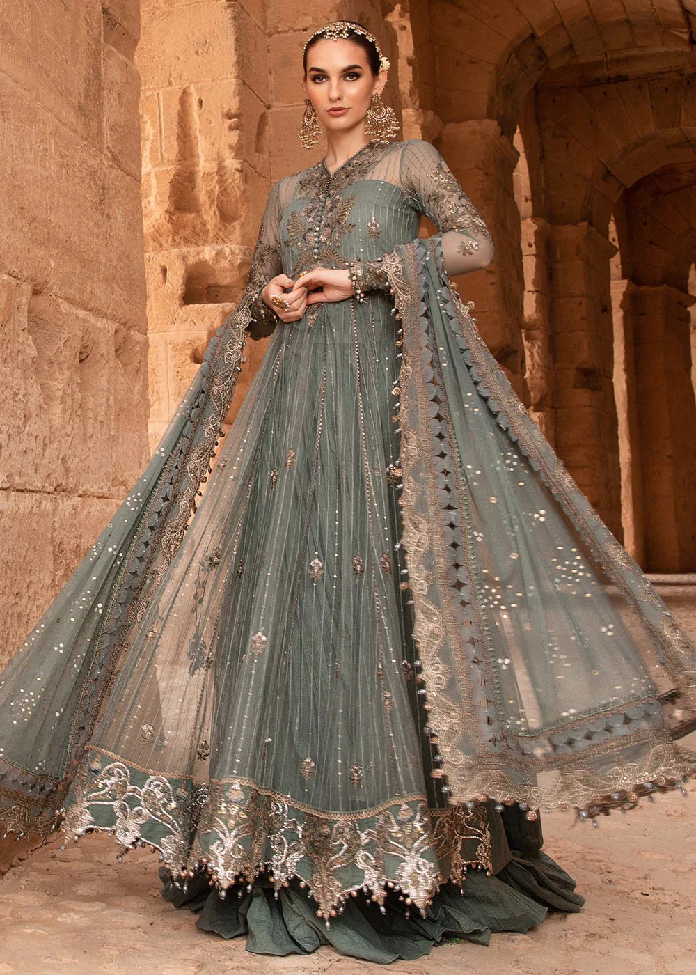 Unstitched Voyage a' Luxe Lawn '24 by Maria B | D-2403-A - Image 6