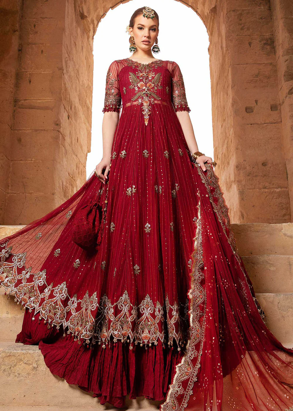 Unstitched Voyage a' Luxe Lawn '24 by Maria B | D-2403-B - Image 5