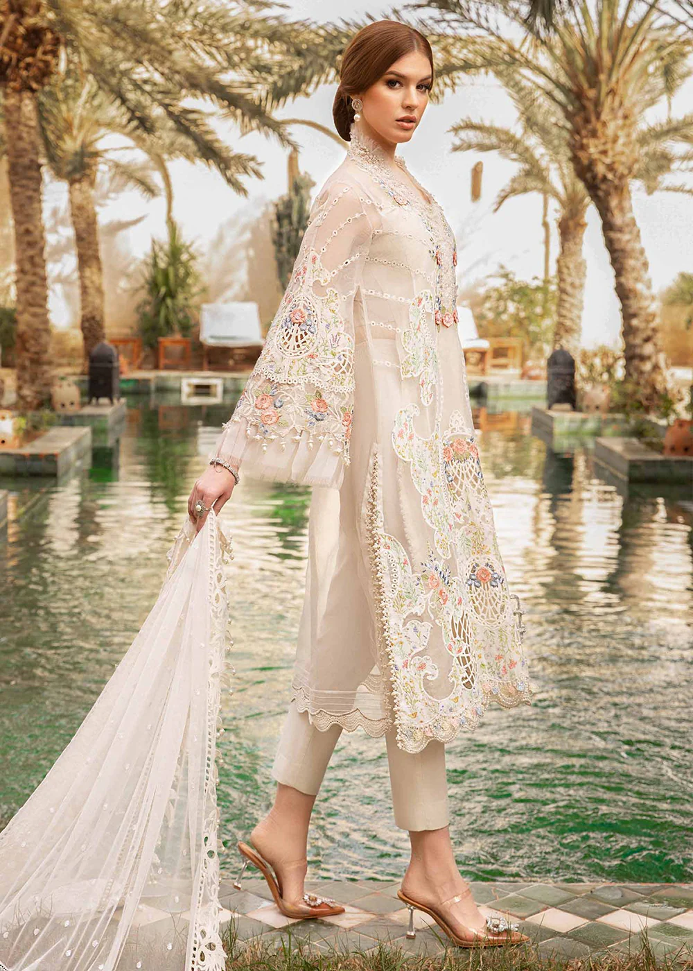 Unstitched Voyage a' Luxe Lawn '24 by Maria B | D-2405-A - Image 3
