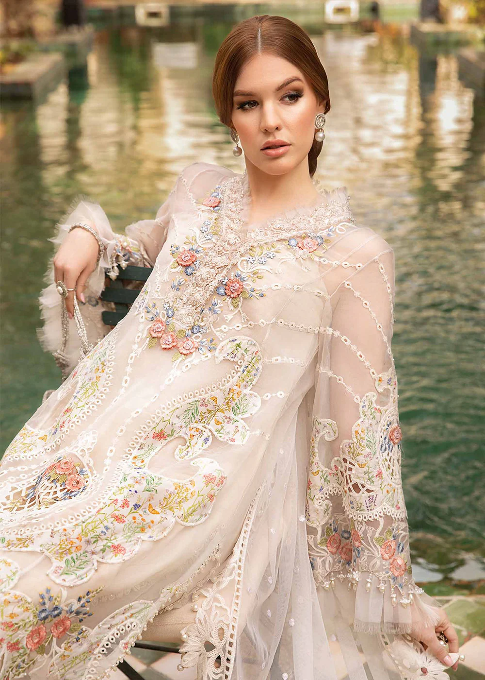 Unstitched Voyage a' Luxe Lawn '24 by Maria B | D-2405-A - Image 4