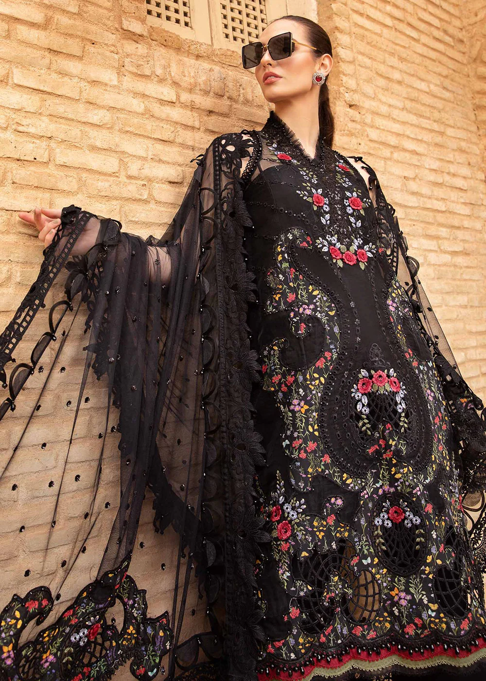 Unstitched Voyage a' Luxe Lawn '24 by Maria B | D-2405-B - Image 3