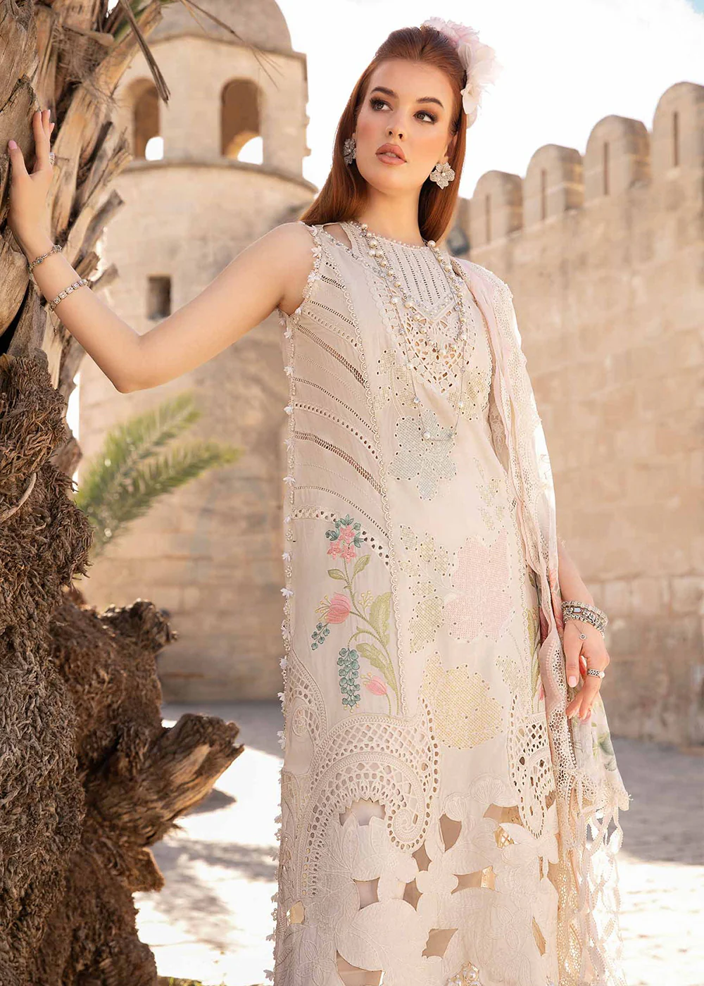 Unstitched Voyage a' Luxe Lawn '24 by Maria B | D-2407-A - Image 3