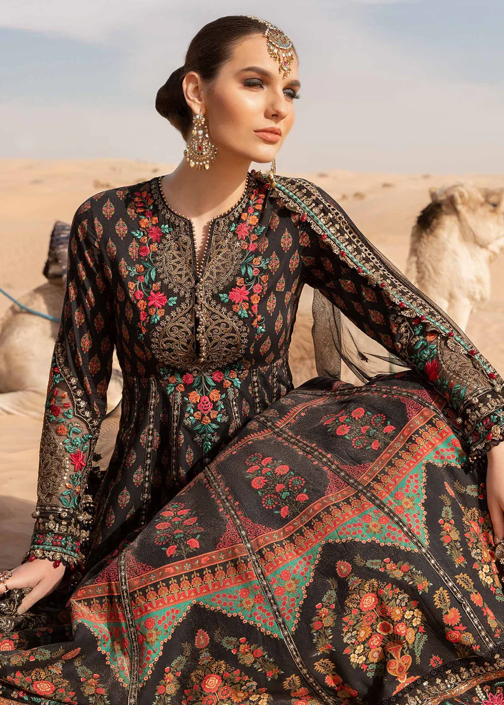 Unstitched Voyage a' Luxe Lawn '24 by Maria B | D-2413-B - Image 2