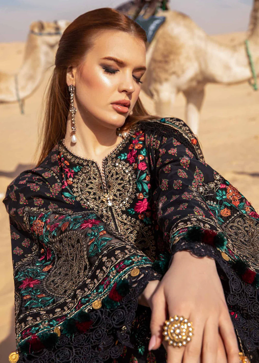 Unstitched Voyage a' Luxe Lawn '24 by Maria B | D-2413-B - Image 4