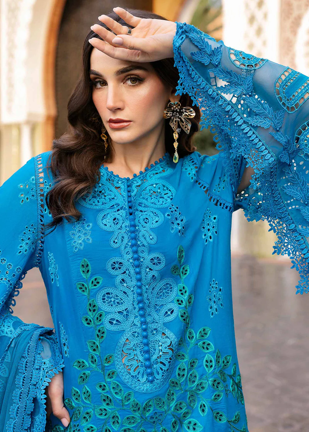 Unstitched Voyage a'LUXE Luxury Lawn '25 by Maria B | D-2503-B - Image 2