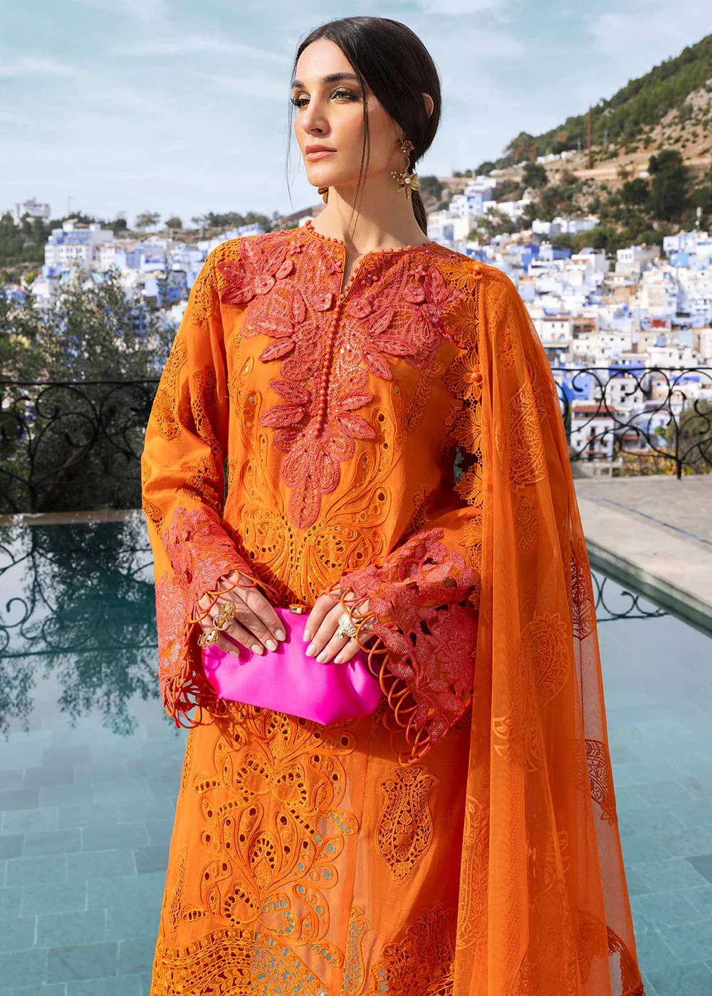 Unstitched Voyage a'LUXE Luxury Lawn '25 by Maria B | D-2505-B - Image 4