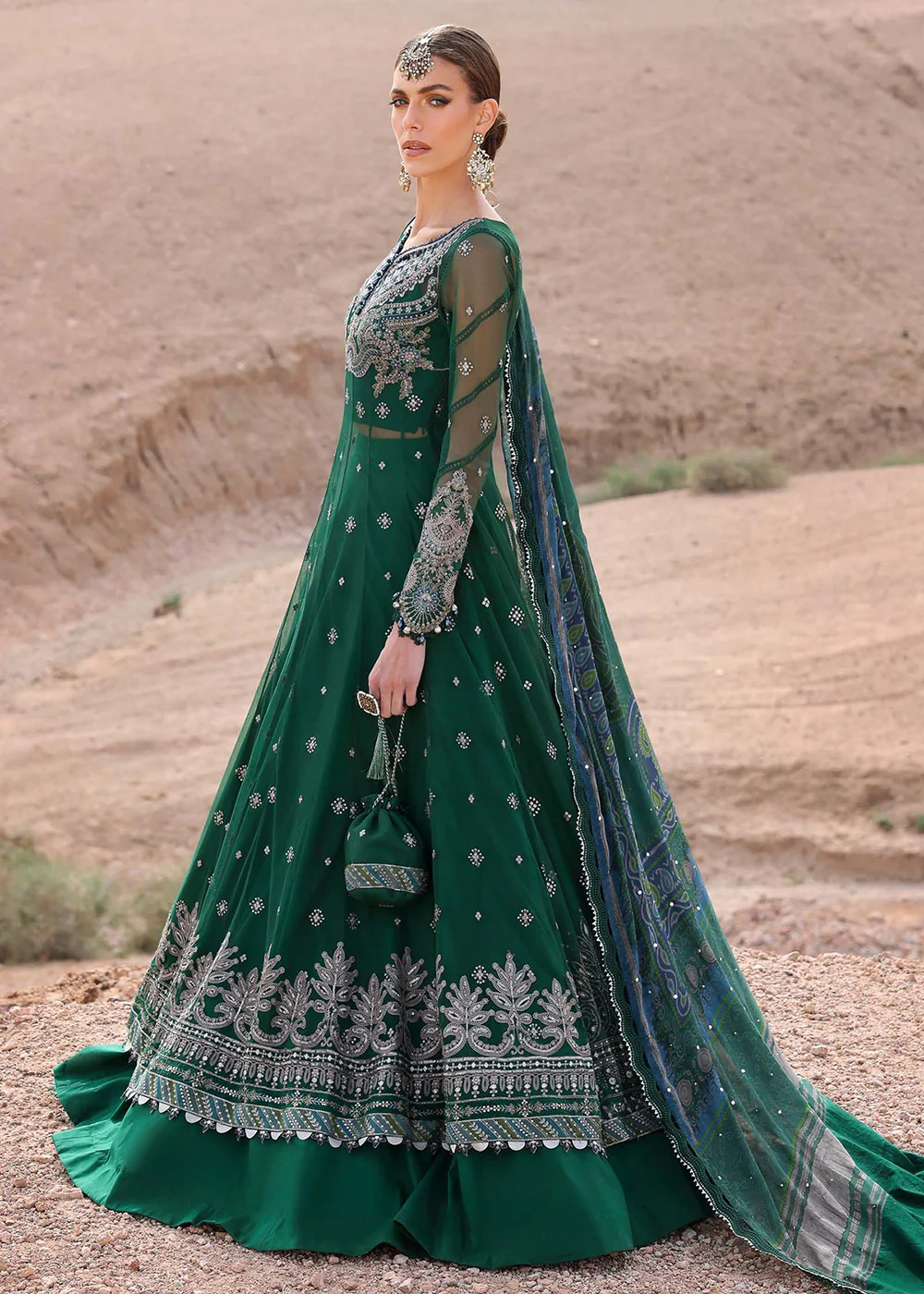 Unstitched Voyage a'LUXE Luxury Lawn '25 by Maria B | D-2507-A - Image 4