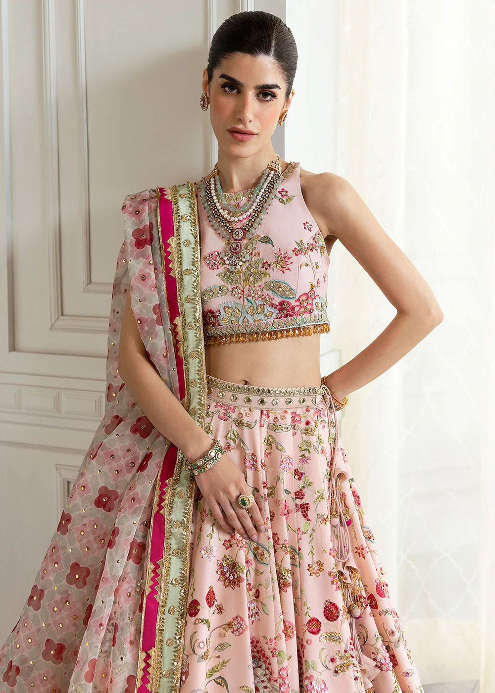 Wedding Collection '24 by Crimson X Saira Shakira | Chinoiserie Lehnga - Image 2