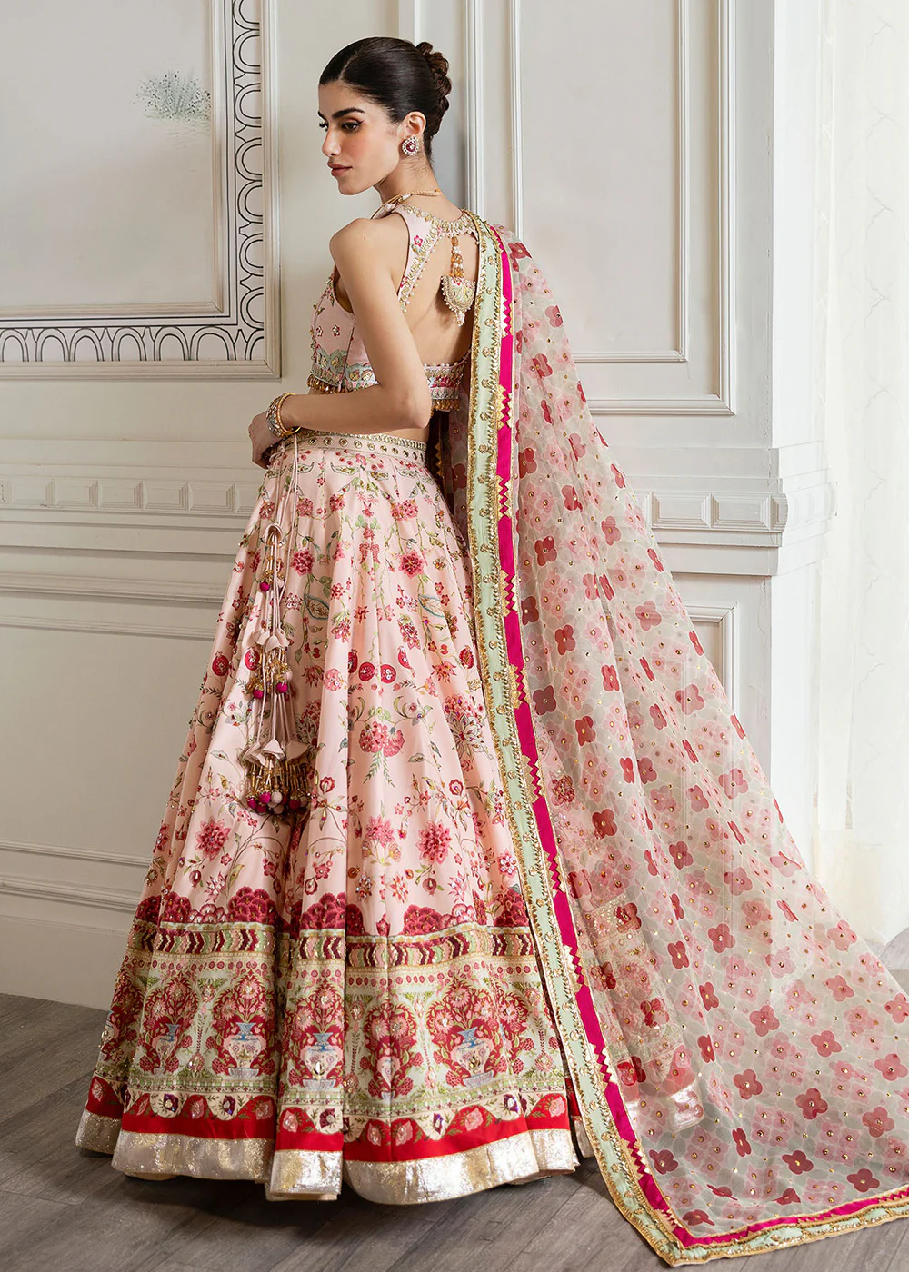 Wedding Collection '24 by Crimson X Saira Shakira | Chinoiserie Lehnga - Image 3