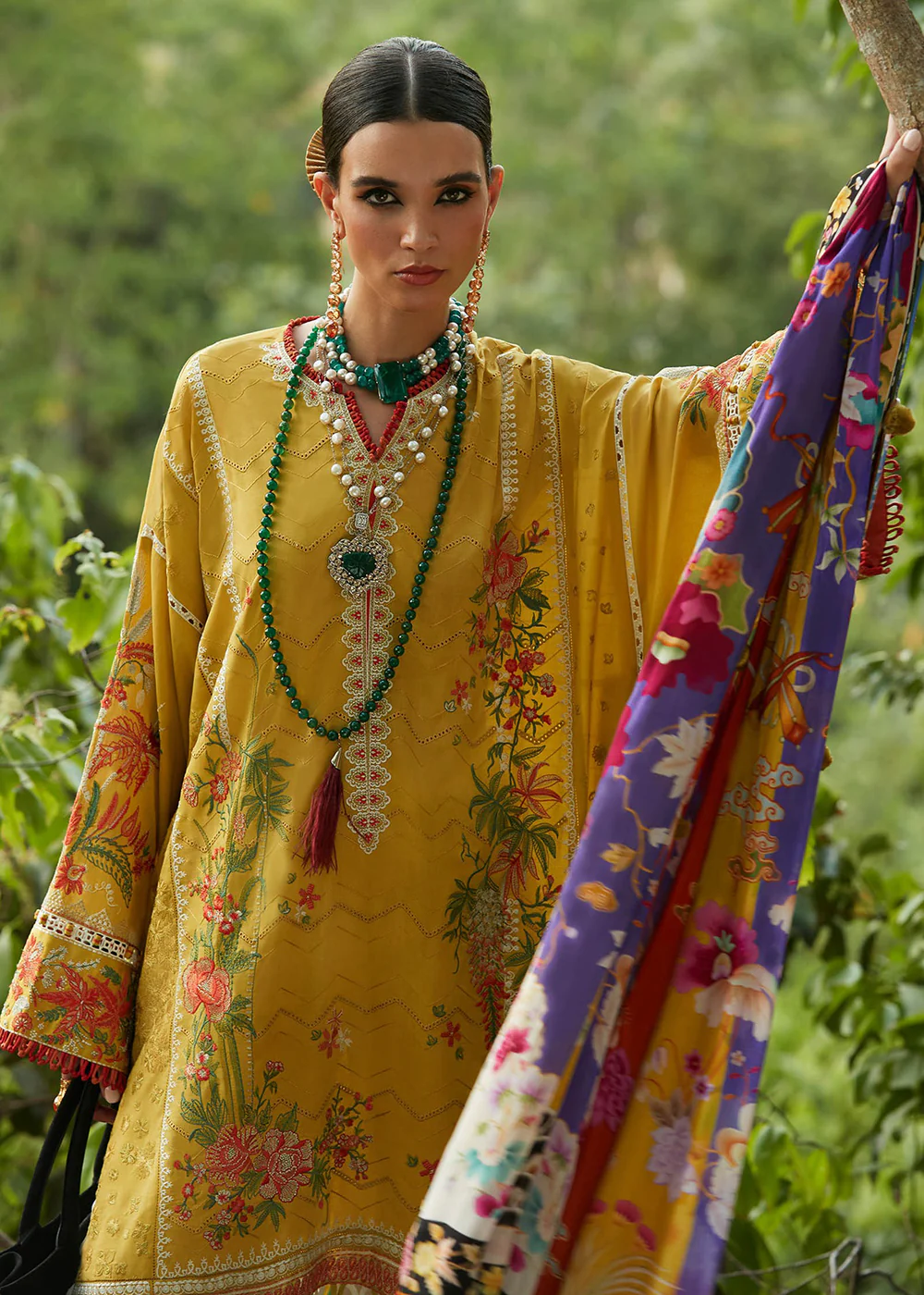 Yellow Lawn Suit - Elan - Luxury Lawn '23 - ERINA-EL23-04A - Image 2